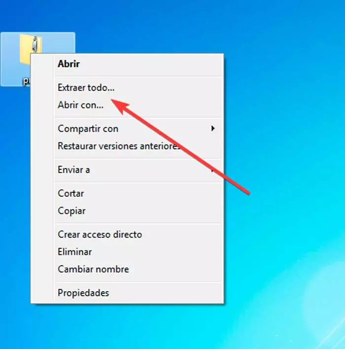 Extract ZIP file in Windows 7