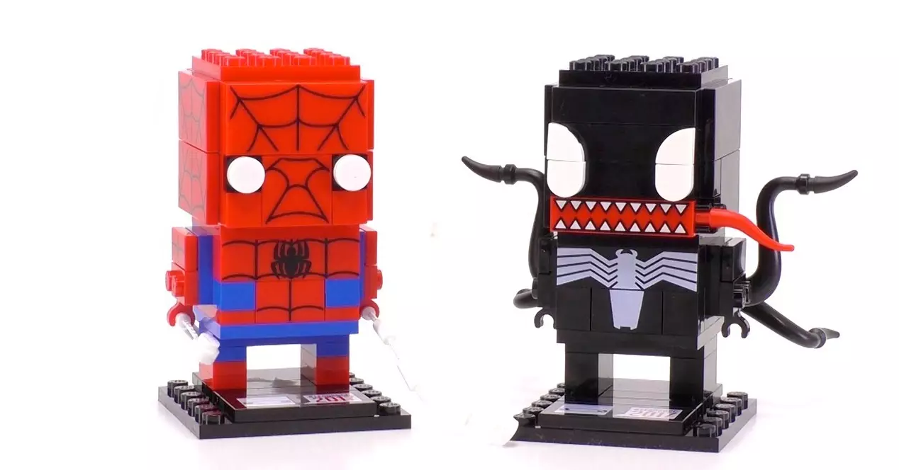 spiderman venom lego headz.