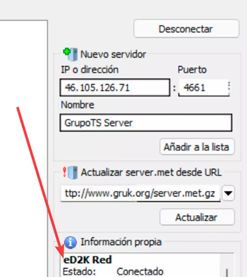 eMule connected server