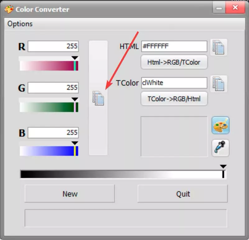 Color Converter bar to copy