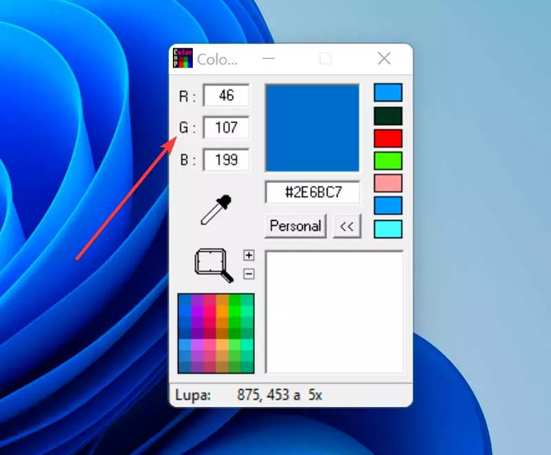 Color cup RGB values
