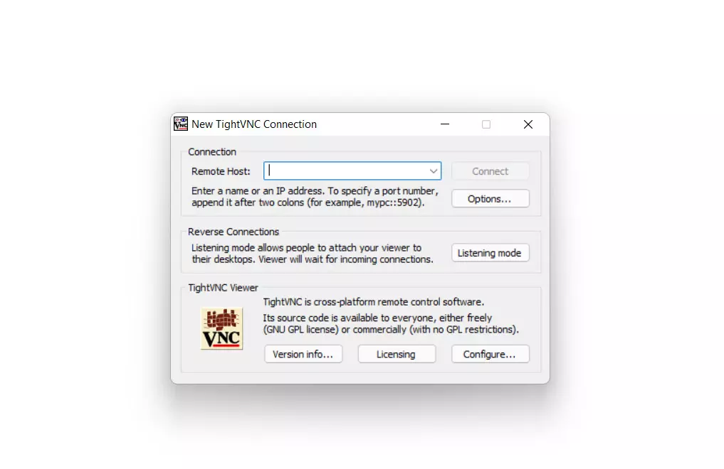 Access TightVNC