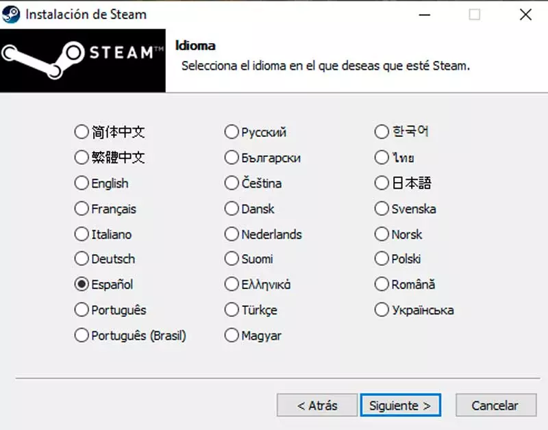 Install Steam language