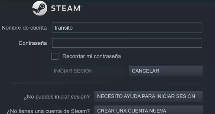 Login Steam client