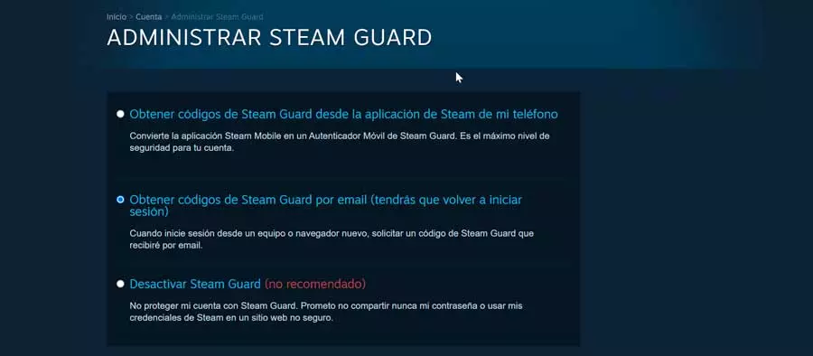 Manage Steam Guard Account