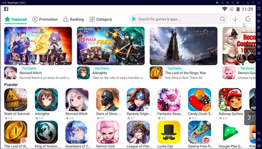 NoxPlayer Play Store