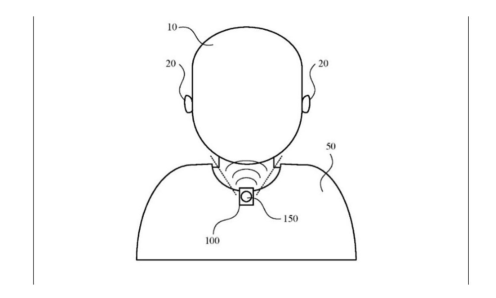 Apple AirPods patent chest speaker