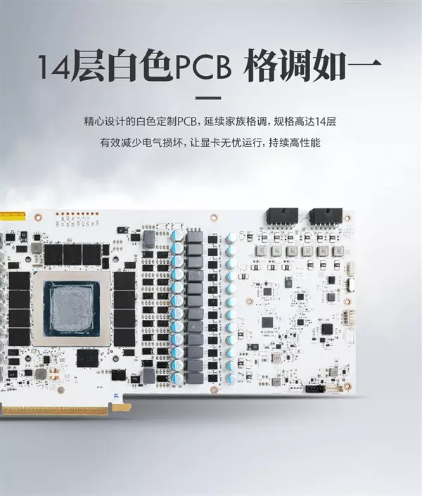 pcb of the new kfa2 graphics card with two pcie 5.0 power connectors