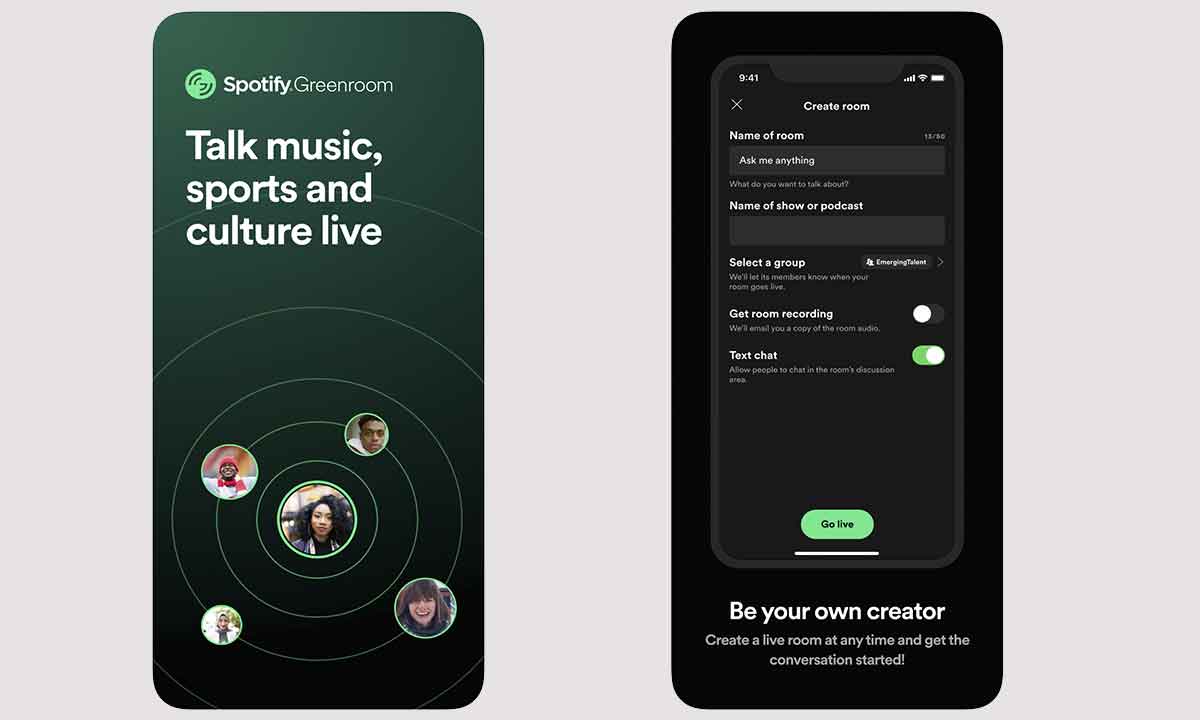 Spotify will integrate the audio features of Greenroom