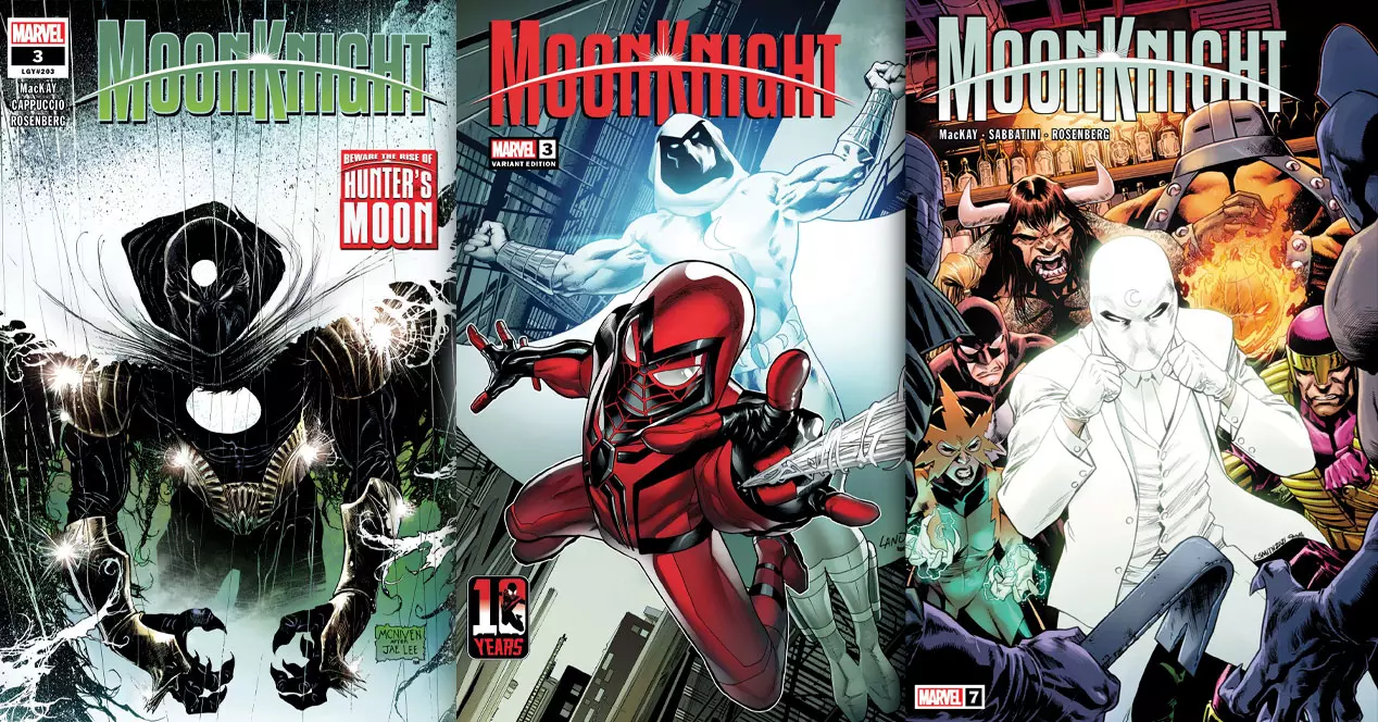 Moon Knight comic covers.