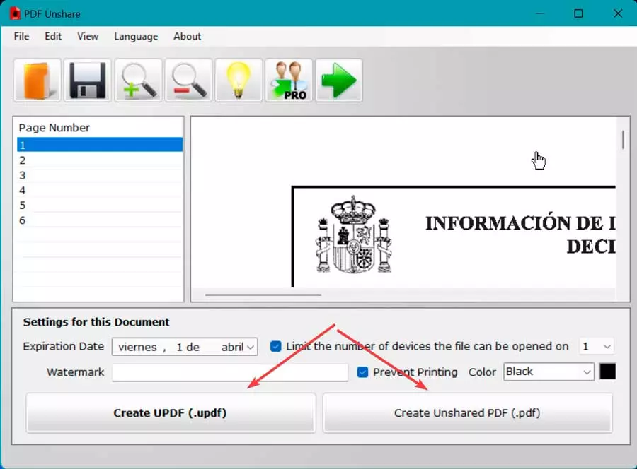 PDF Unshare create protected file