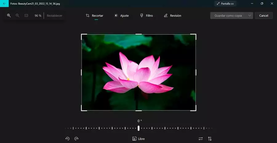 Photos app in Windows 11 image editing