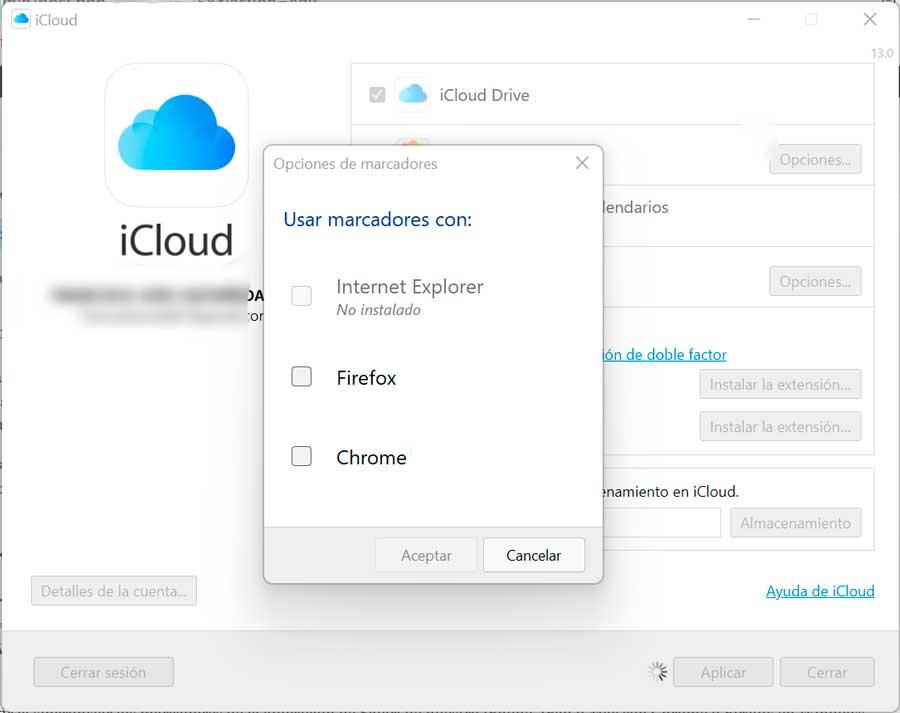 iCloud use bookmarks for Chrome and Firefox