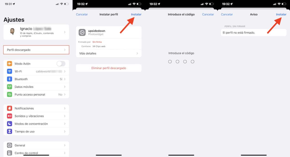 Install Profiles on iPhone