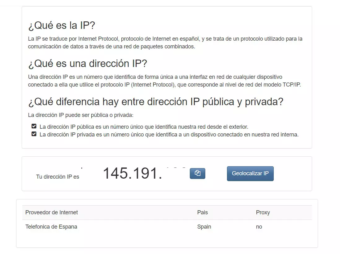 Check public IP