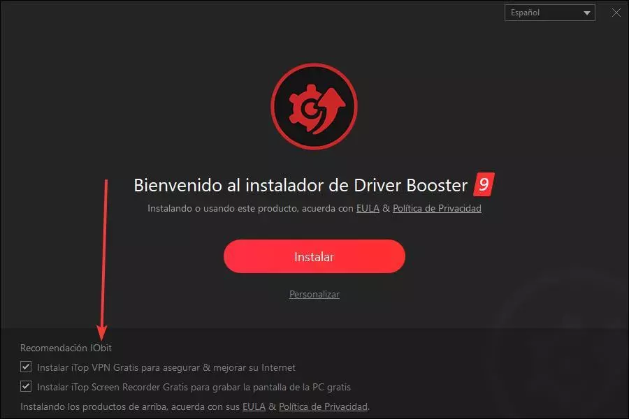 IObit Driver Booster Free - Adware 1