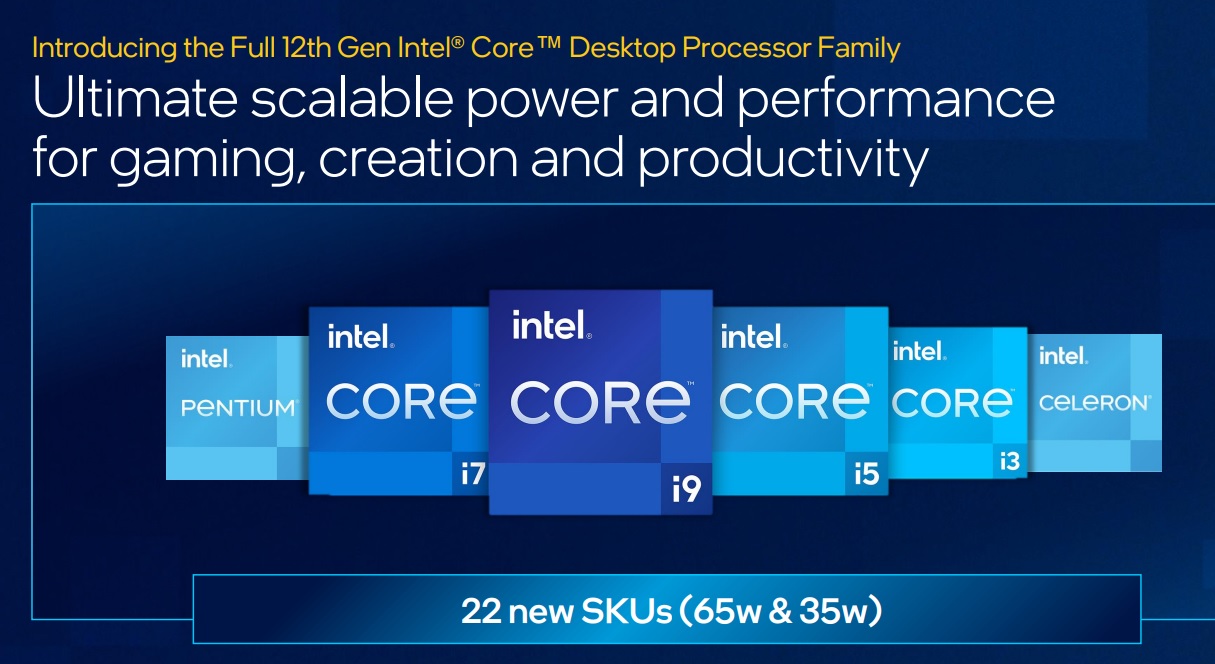 Intel Core i3-12100F family