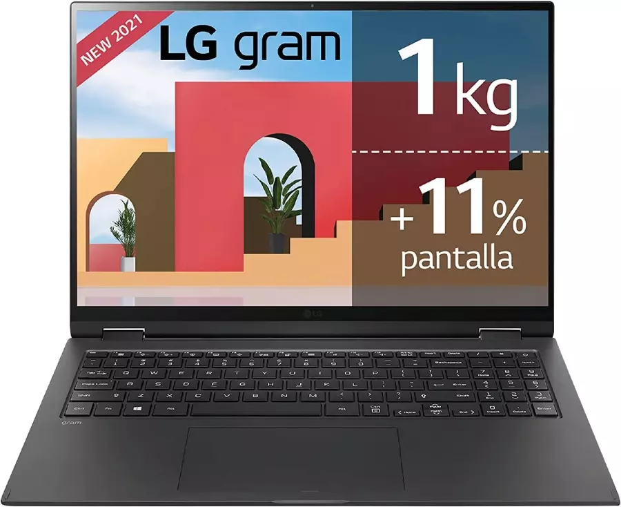 lg gram laptop weighing 1 kilo and with a large screen