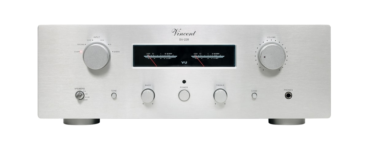 Vincent Audio SV-228 silver front amplifier