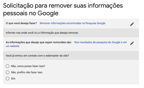 Google: How to request removal of personal data from search