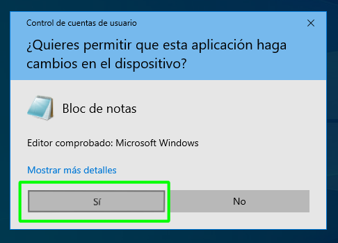 Confirm that you want to open Notepad as Administrator to modify the hosts file in Windows