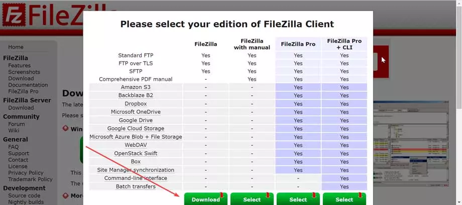 Download FileZilla Edition
