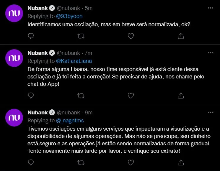 Nubank presents instability this Monday