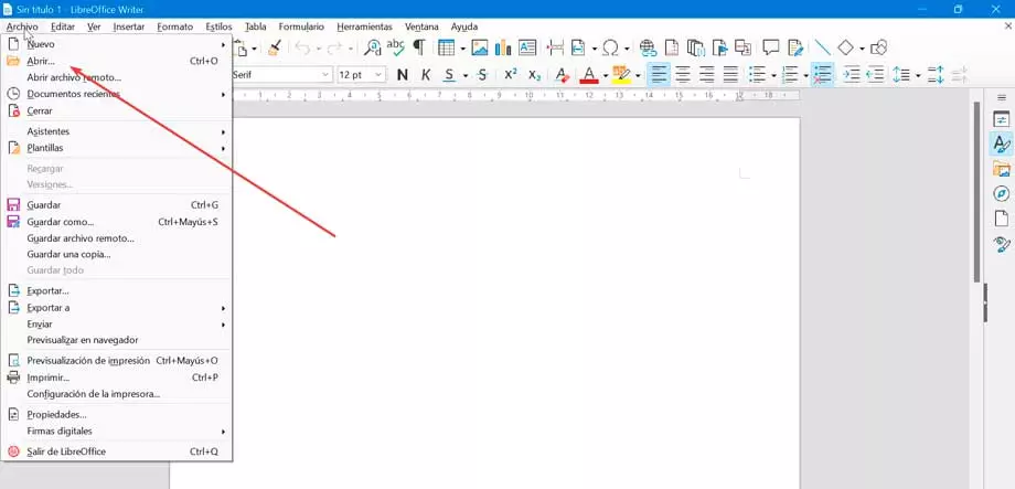 LibreOffice Writer open DOCX documents