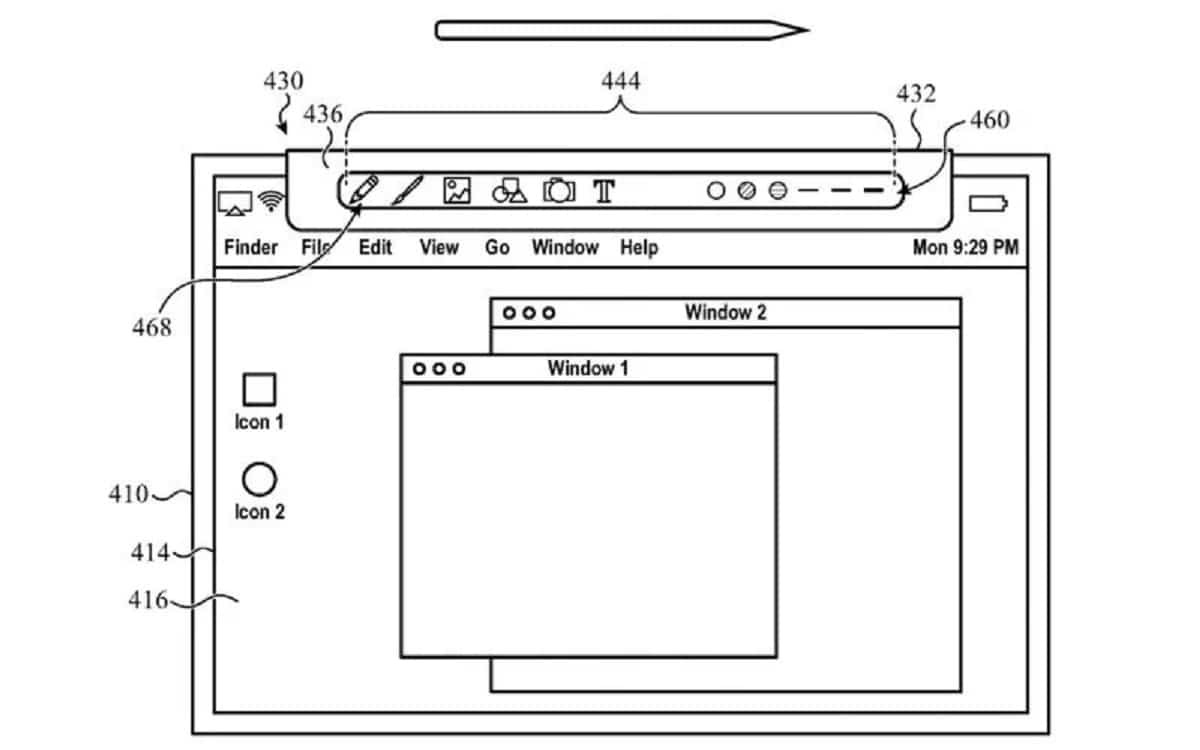 Patent of an iPad with a macOS
