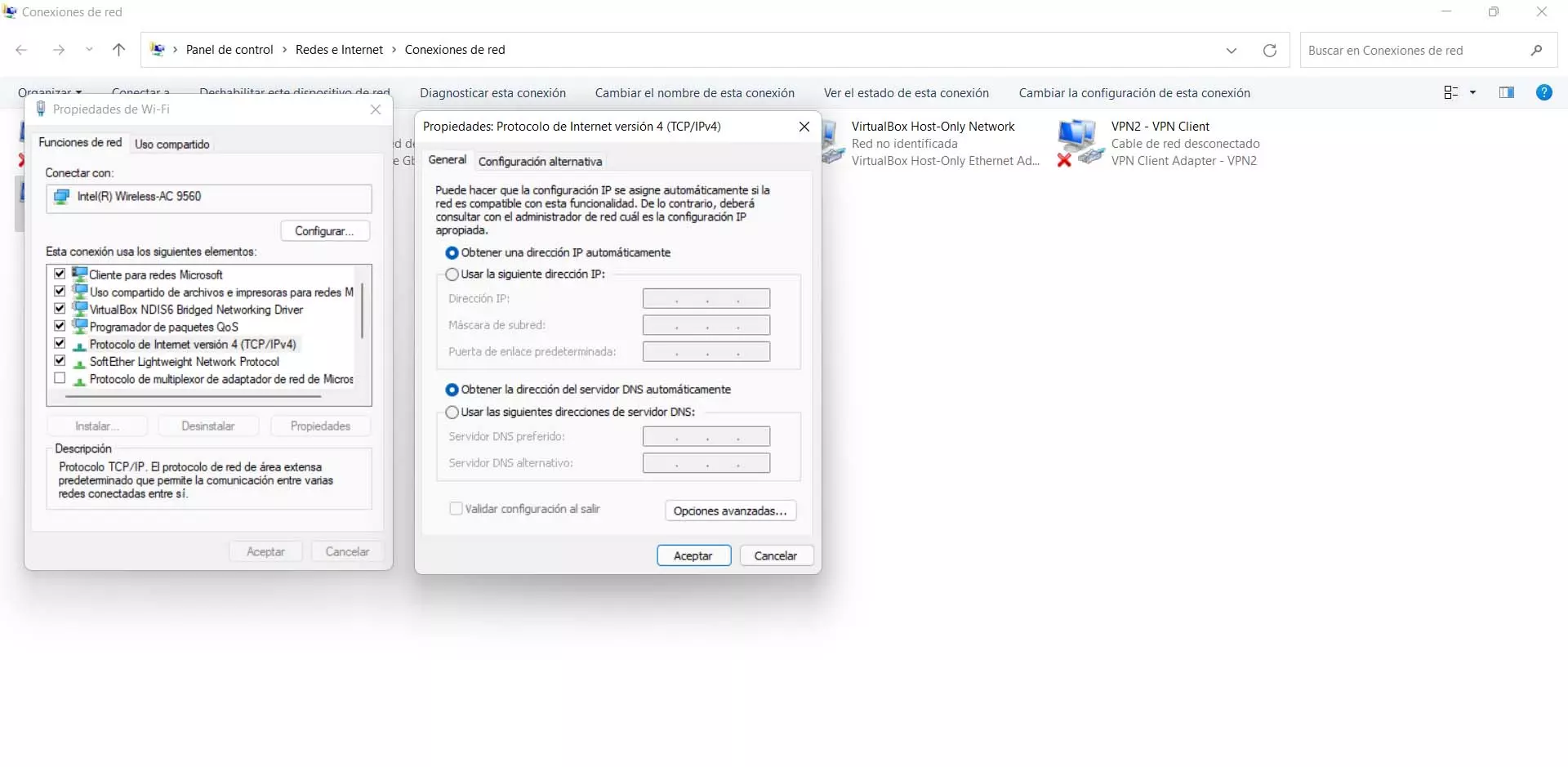Get IP and DNS automatically