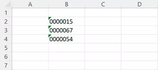 Excel leading zeros in text format