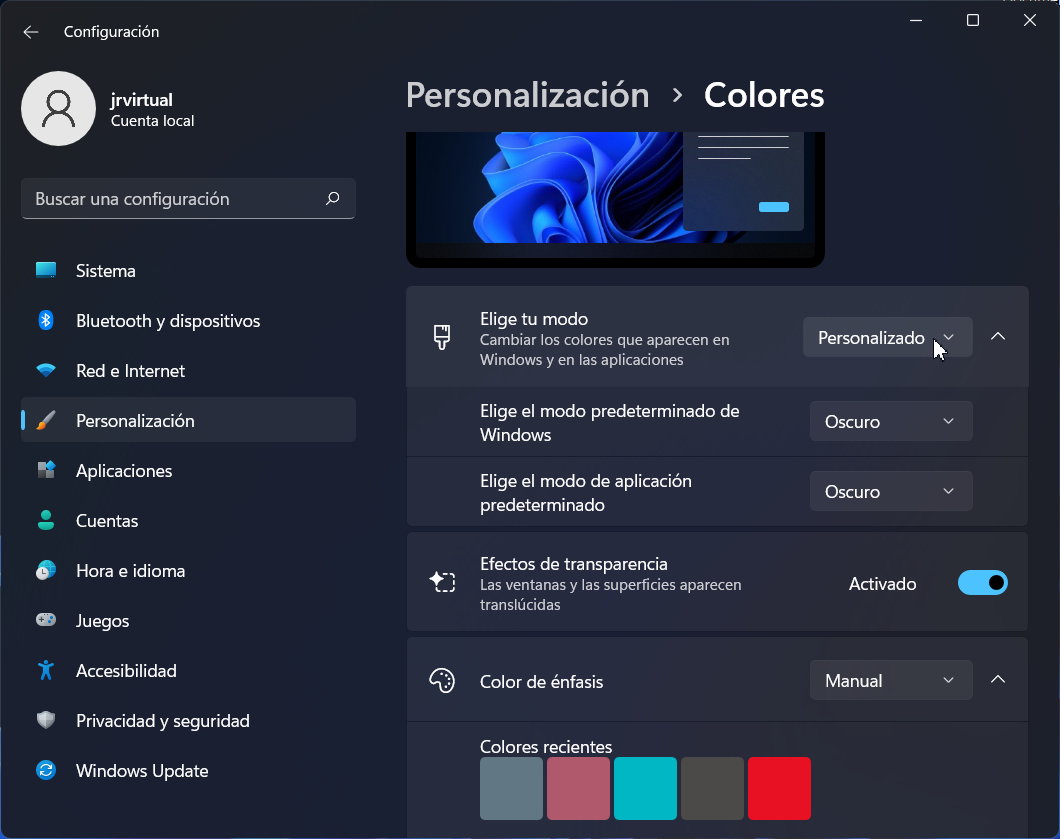 How to activate and customize the dark mode of Windows 11 31