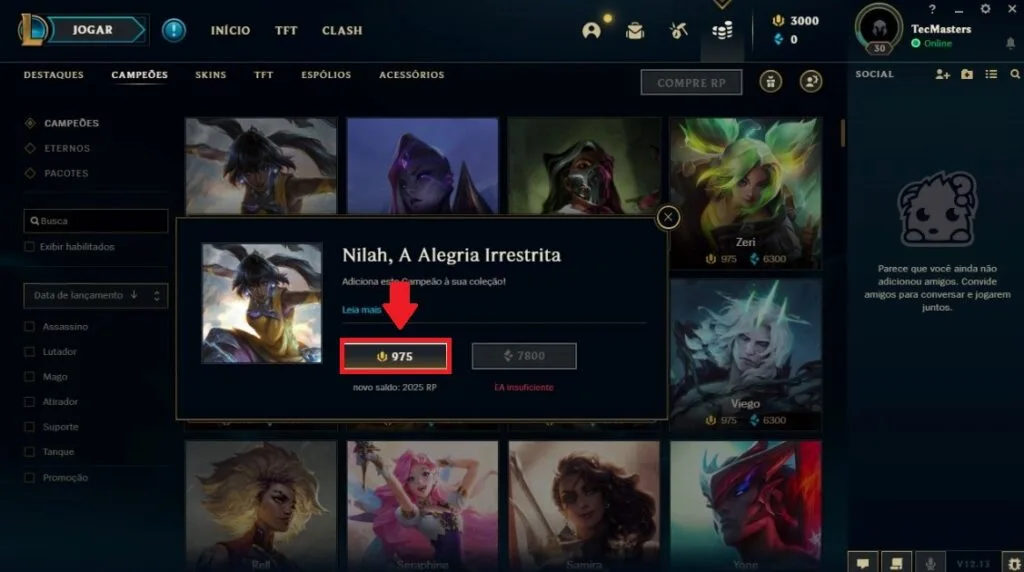 How to test Nilah on PBE - Step 3