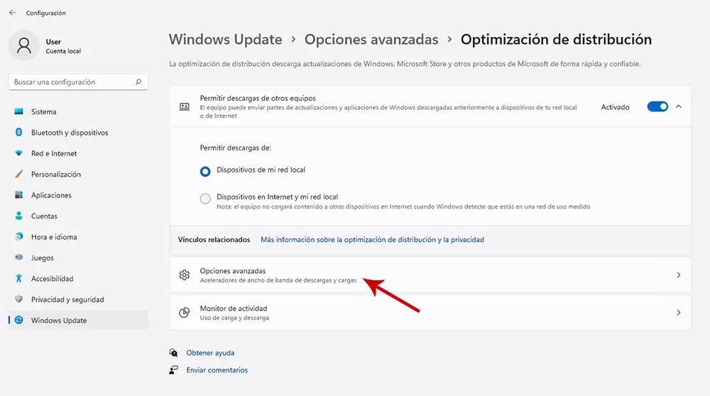 Modify bandwidth Windows 11