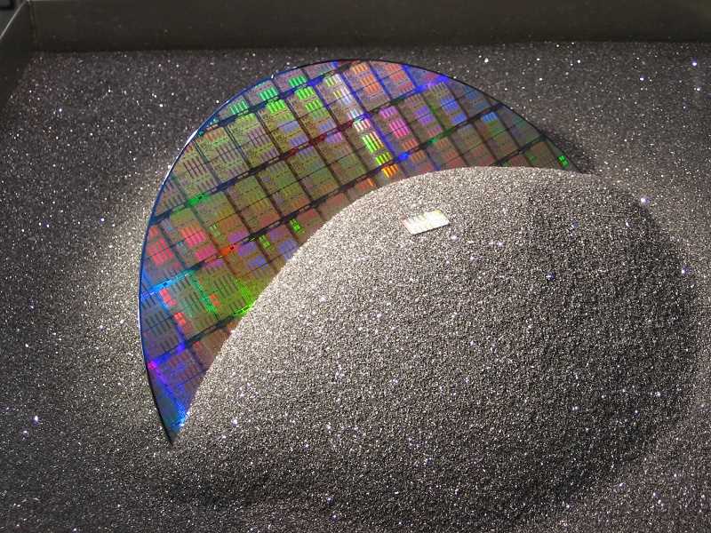 silicon wafer and CPU