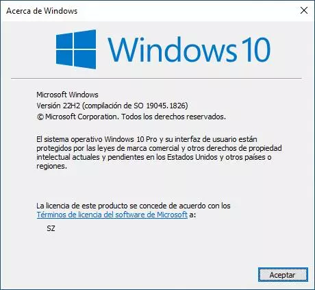 Winver Windows 10 22H2