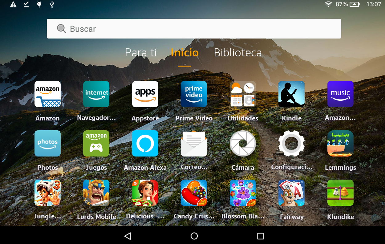 Google Play Store on an Amazon Fire tablet