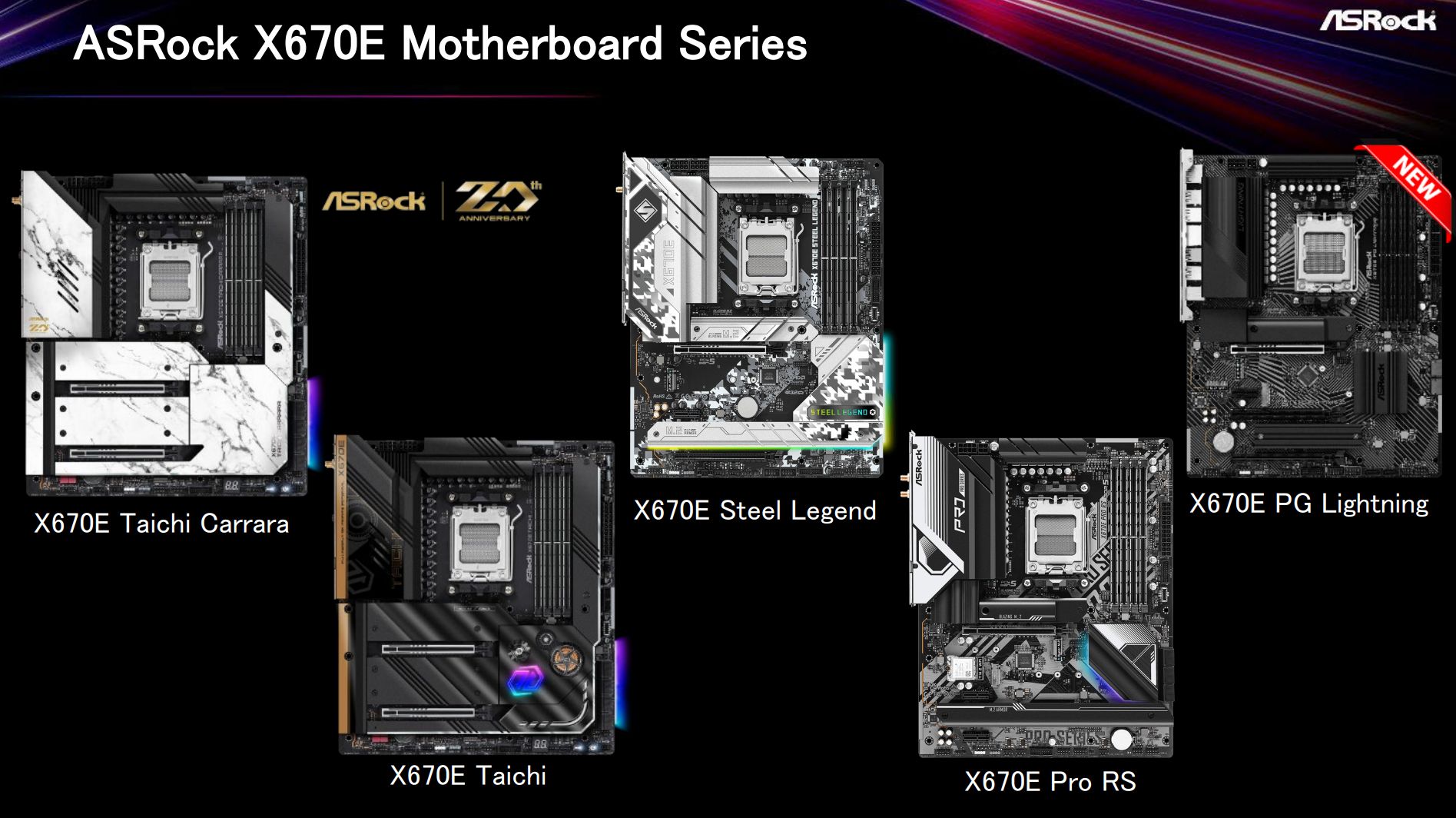 X670E and X670 motherboards