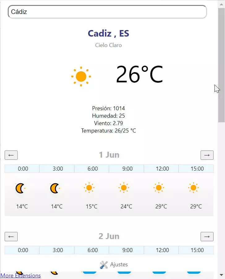 Weather Extension for Edge