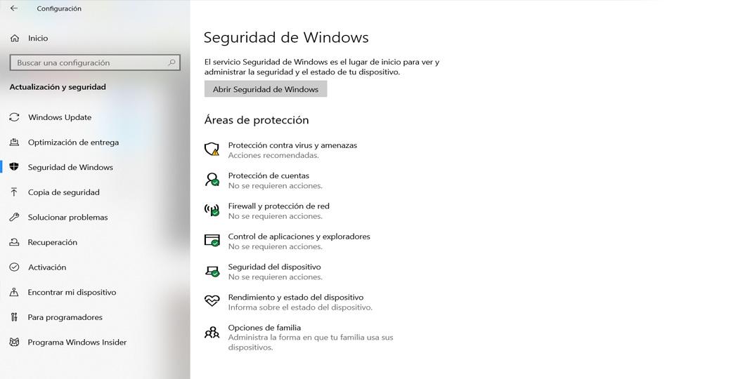 Get into Windows security