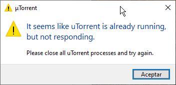 uTorrent not responding
