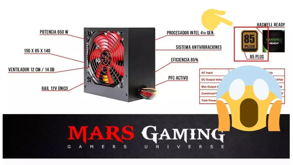 mars gaming power supply