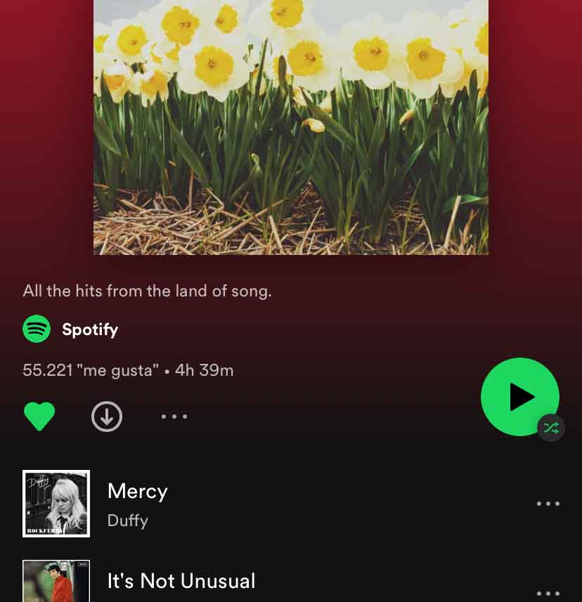 Spotify: two buttons better than one