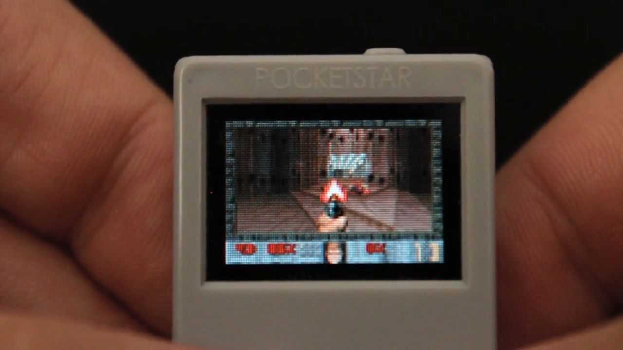 Doom running on the PocketStar handheld mini-console