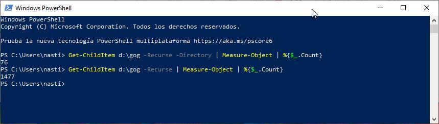 number PowerShell files