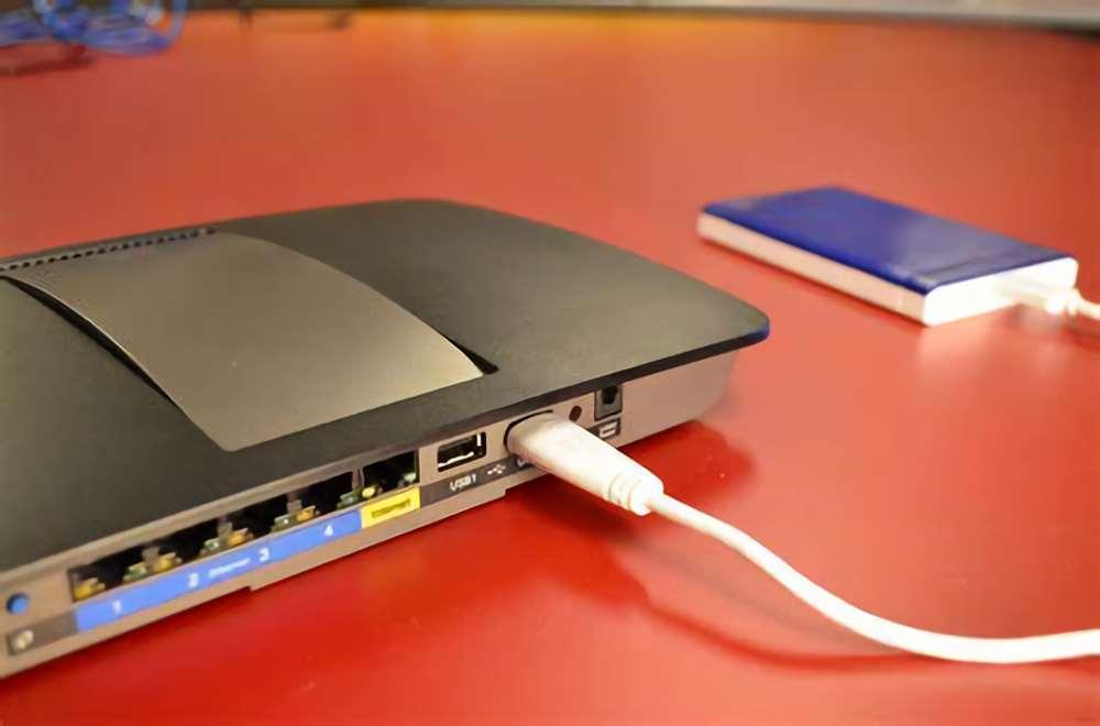 Hard disk USB port Router