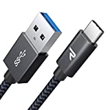Rampow USB Type C Cable 3 0 USB C Cable Fast Charging Durable Nylon Compatible for Samsung Galaxy S21 S20 S10 S9 S8 Note 9 Huawei P9 P10 P20 Xiaomi - Space Gray 2M