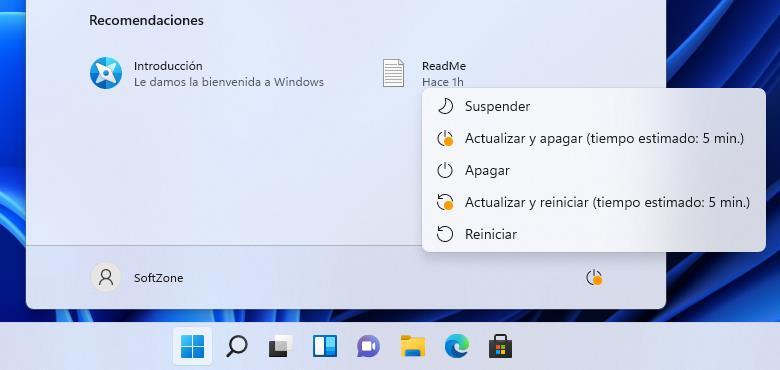 Options restart Windows 11