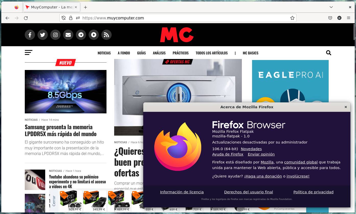 Firefox 106 on Linux