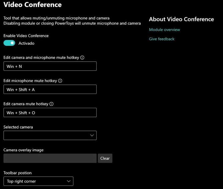 powertoys video conferencing